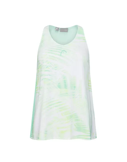 Head AGILITY Tank Top Pastel Green Print Vision - dziewczęca koszulka tenisowa