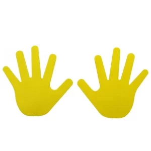 Pro's Pro Hand Shape Floor Markers Yellow, pair - dłonie