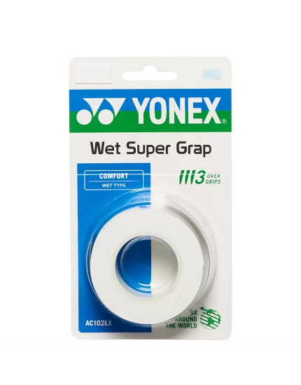 Yonex Wet Super Grap Białe (3 szt.) - owijki wierzchnie