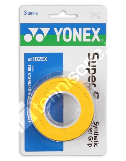 Yonex Super Grap Żółte (3 szt.) - owijki tenisowe