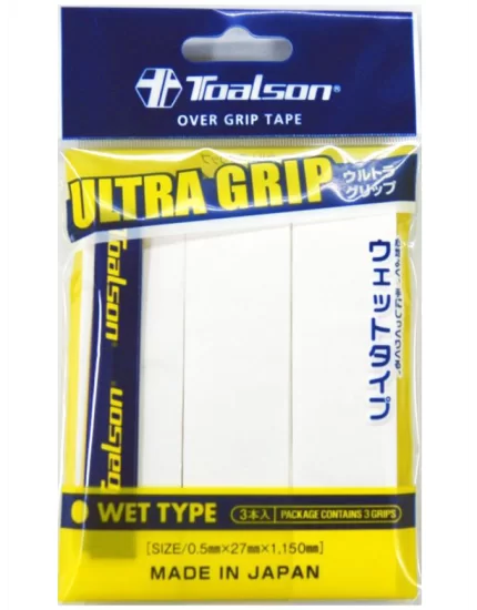Toalson Ultra Grip Białe (3 szt.) - owijki tenisowe