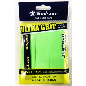Toalson Ultra Grip Zielone (3 szt.) - owijki tenisowe