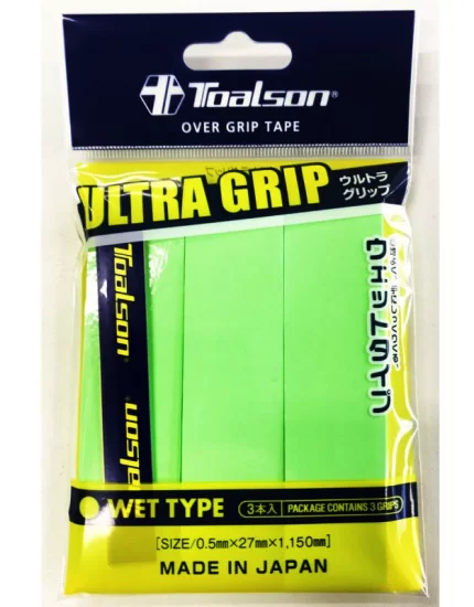 Toalson Ultra Grip Zielone (3 szt.) - owijki tenisowe