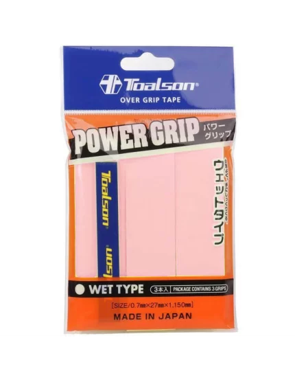 Toalson Power Grip Różowe (3 szt.) - owijki tenisowe
