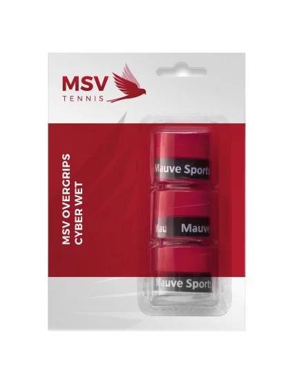 MSV Cyber Wet Czerwone (3 szt.) - owijki tenisowe