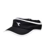 Diadora Tennis Visor Black White - daszek tenisowy