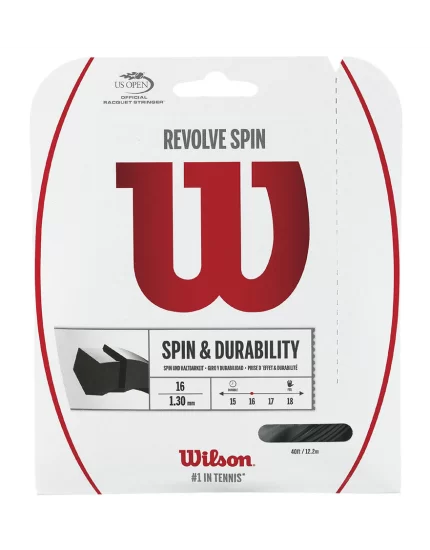 Wilson Revolve Spin Czarny - naciąg tenisowy