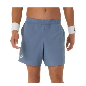 Asics Men Match 7in Short Steel Blue - męskie spodenki tenisowe