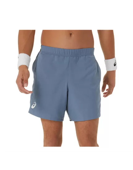 Asics Men Match 7in Short Steel Blue - męskie spodenki tenisowe