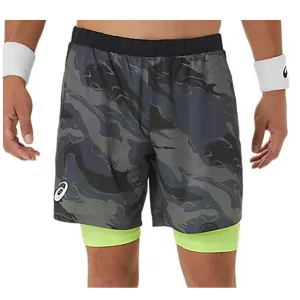 Asics Men Match Graphic 7in Short Carrier Grey - męskie spodenki tenisowe