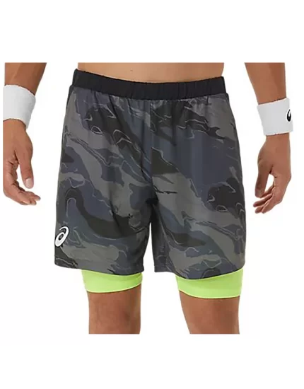 Asics Men Match Graphic 7in Short Carrier Grey - męskie spodenki tenisowe