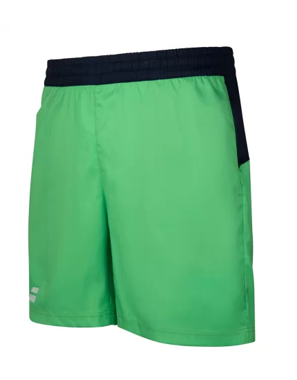 Babolat Play Short Męskie Czarno Zielone - spodenki tenisowe