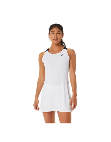 Asics Women Court Dress Brilliant White Midnight - sukienka tenisowa