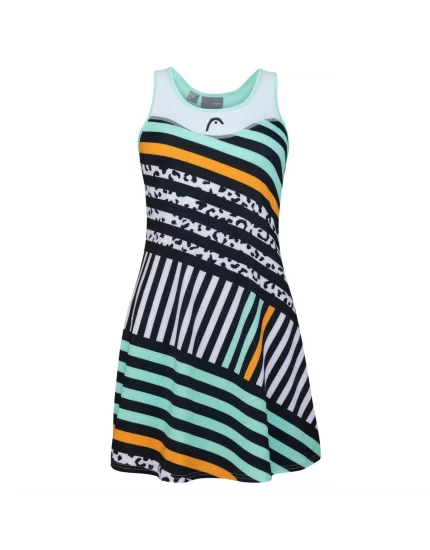 Head DIANA Dress W Biała z nadrukiem - sukienka tenisowa