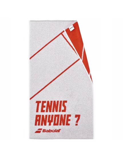 Babolat Medium Towel Biało Czerwony - ręcznik tenisowy