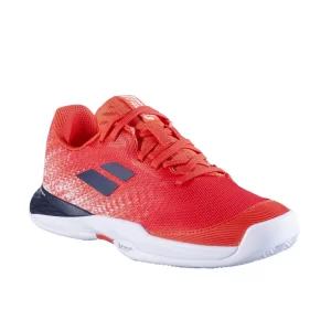 Babolat Jet Mach 3 Clay Junior Strike Red White - juniorskie buty tenisowe
