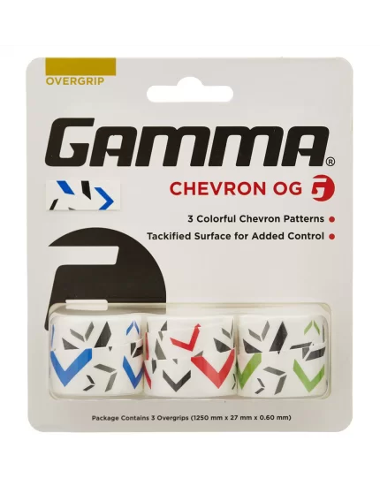 Gamma Chevron Overgrip (3 szt.) - owijki tenisowe