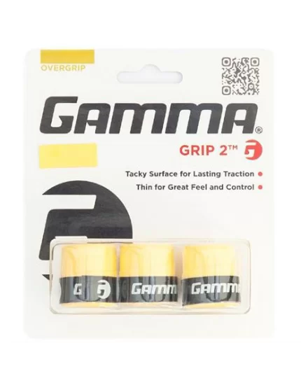 Gamma Grip 2 Żółte (3 szt.) - owijki tenisowe