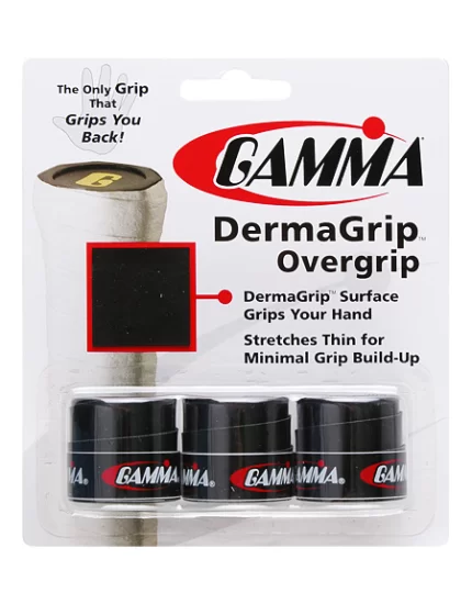 Gamma Dermagrip Czarne (3 szt.) - owijki tenisowe