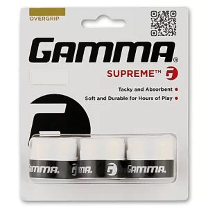 Gamma Supreme Overgrip Białe (3 szt.) - owijki tenisowe