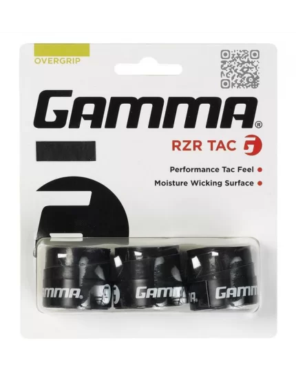Gamma RZR Tac Czarne (3 szt.) - owijki tenisowe