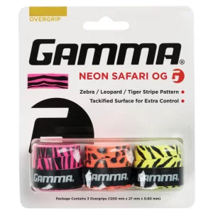 Gamma Neon Safari Overgrip (3 szt.) - owijki tenisowe
