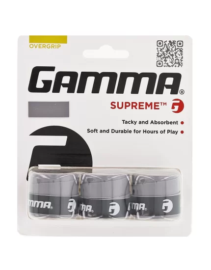 Gamma Supreme Overgrip Szare (3 szt.) - owijki tenisowe