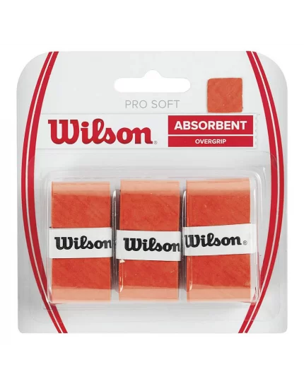 Wilson Pro Soft Overgrip Pomarańczowe (3 szt.) - owijki wierzchnie