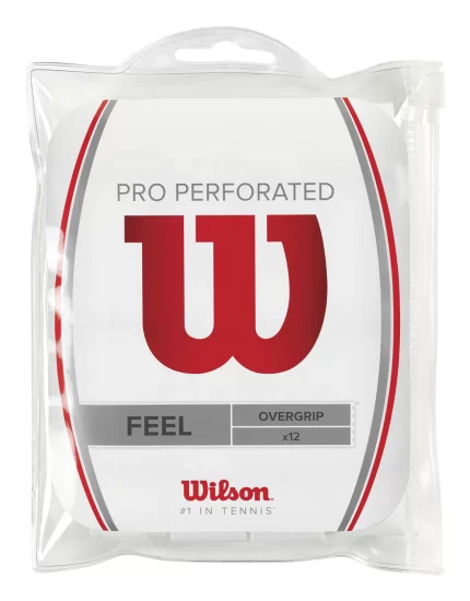 Wilson Pro Perforated Białe (12 szt.) - owijki wierzchnie