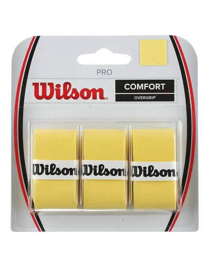 Wilson Pro Overgrip Żółte (3 szt.) - owijki wierzchnie
