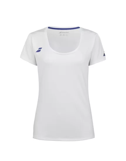 Babolat Play Cap Sleeve Top Girl Biała - koszulka tenisowa