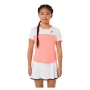 Asics Girls Tennis SS Top Guava Brilliant White - dziewczęca koszulka tenisowa
