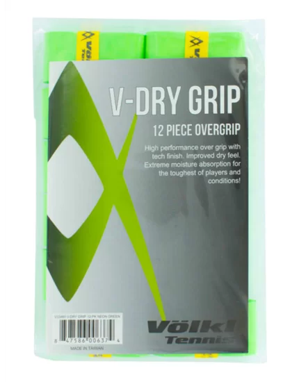 Volkl V-Dry Grip Neon Green 12 - owijki tenisowe
