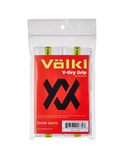 Volkl V-Dry Grip Białe (12 szt.) - owijki tenisowe