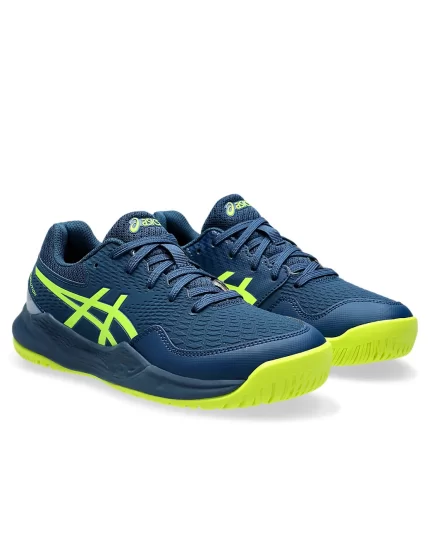 Asics Gel-Resolution 9 GS Mako Blue Safety Yellow - juniorskie buty tenisowe
