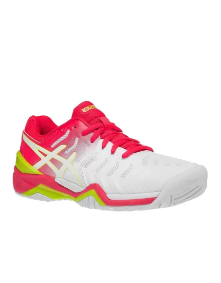 Asics Gel-Resolution 7 GS White Laser Pink - buty tenisowe dziecięce