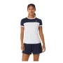 Asics Women Court SS Top Brilliant White Midnight - damska koszulka tenisowa