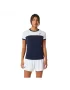 Asics Women Court SS Top Midnight Brilliant White - damska koszulka tenisowa