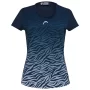 Head TIE-BREAK T-shirt Women Dark Blue Print Vision - damska koszulka tenisowa