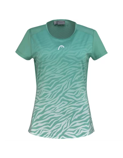 Head TIE-BREAK T-shirt Women Nile Green Print Vision - damska koszulka tenisowa