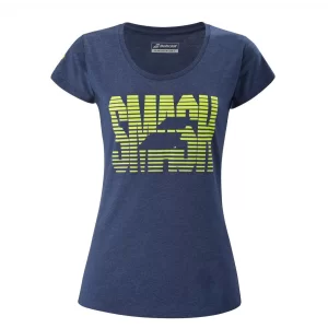 Babolat Exercise Message Tee W Estate Blue Hthr - koszulka tenisowa