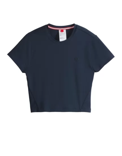 Wilson W Match Point Tee Lite Navy - damska koszulka tenisowa