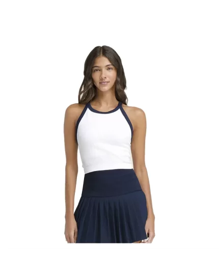 Wilson On The Daily Brami Bright White Classic Navy - koszulka tenisowa