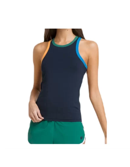 Wilson W Fieldhouse Tank Lite Navy - damski top tenisowy