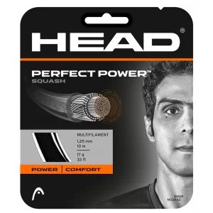 Head Perfect Power Squash Black - naciąg do squasha