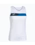Joma Court Sleeveless Shirt White Royal Navy - koszulka tenisowa