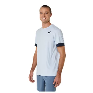 Asics Men Court SS Top Soft Sky Midnight - męska koszulka tenisowa