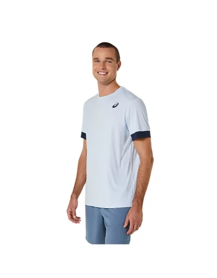 Asics Men Court SS Top Soft Sky Midnight - męska koszulka tenisowa