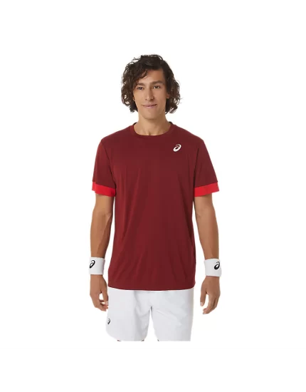 Asics Men Court SS Top Beet Juice Classic Red - męska koszulka tenisowa