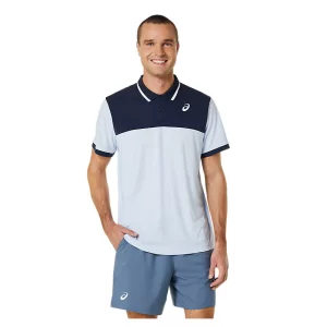 Asics Men Court Polo Shirt Sky Soft Midnight - męska koszulka tenisowa